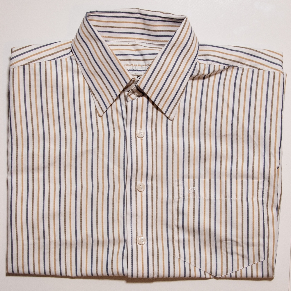 Opulent - Short sleeve - Button down - yellow and blue striped